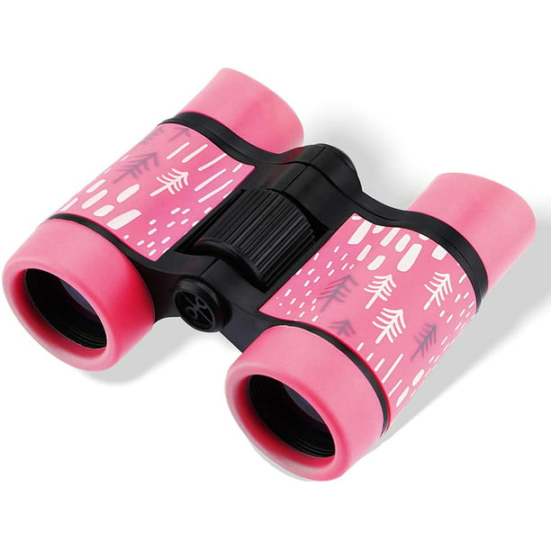 Kids Binoculars for Girls High-Resolution Shock Proof Compact Pink